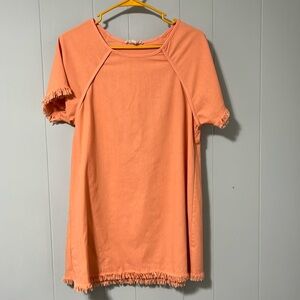 Mazik raw hem dress
NWOT Peach/ Apricot Color